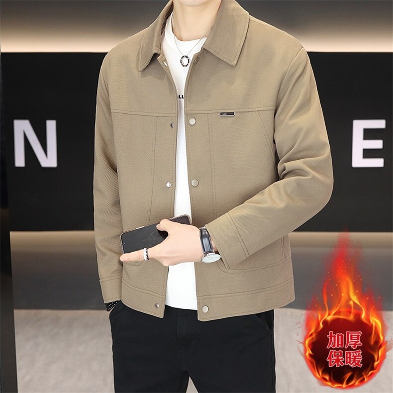 加棉加厚翻领夹克型男商务休闲青年外套男NM7955-P105,男装夹克,星座310B-3