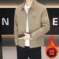 加棉加厚翻领夹克型男商务休闲青年外套男NM7955-P105，男装夹克，星座310B-3