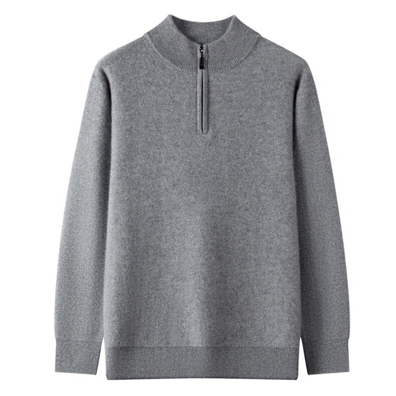 男士半高领毛衣秋冬季新款舒适潮流时尚百搭宽松羊绒衫，男装羊绒套衫，忠诺羊绒高端店