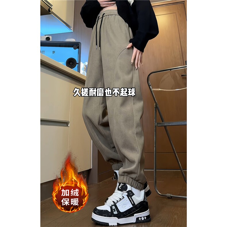 欧绵绒复合奥粒绒加厚保暖束脚弯刀版型A061-AX00879加绒-特P30,男装休闲裤,电商A061