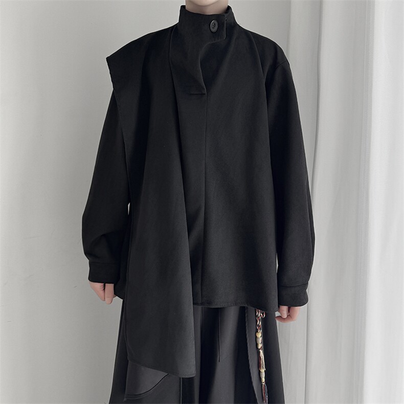 2025秋装新款山本风格麂皮绒卫衣打底衫个性款潮流WY851-P50,男装T恤,电商A057