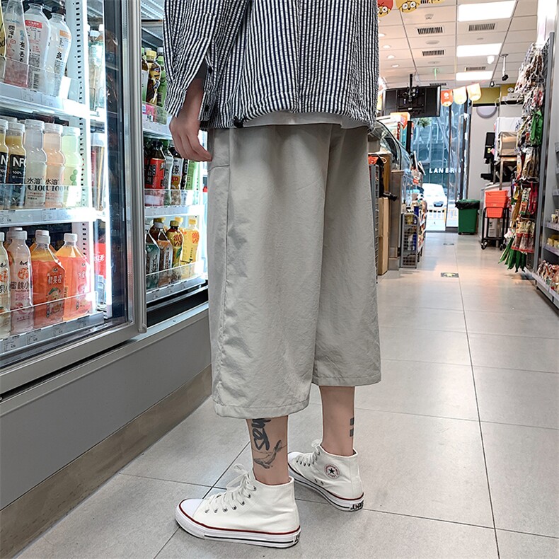 港风夏款男休闲短裤七分直筒中裤马裤DK008P26,男装休闲裤,星座1013-1
