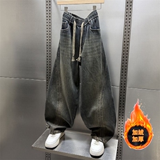 1506-1/KFT12311/P592025冬季新款美式做旧复古色加绒牛仔裤，男装牛仔裤，星座1506-1