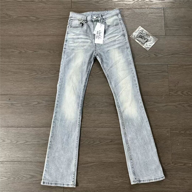 1506-1/KS431/P50新款帅气显瘦港风做旧微喇叭牛仔裤男士潮流，男装牛仔裤，星座1506-1