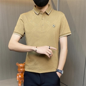 PL053-P45夏季短袖t恤男百搭休闲Polo衫修身潮流翻领男装半截袖图片