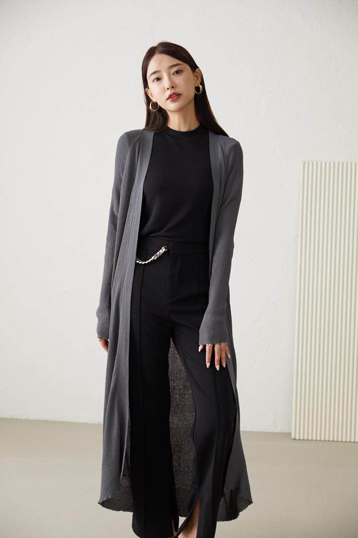 《现货》简约冰丝针织长款开衫，其它，M&VC