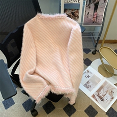 法式V领小香风针织开衫女新款温柔风软糯毛衣短外套上衣MY016-85，男装针织衫/毛衣，星座911-3