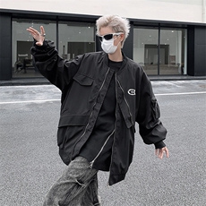 HY506-P62；棒球服男款春秋季美式高街百搭飞行员夹克高级感痞帅，男装夹克，星座603-2
