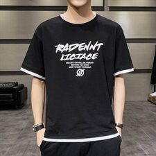 TX31-P30短袖T恤男2021新款夏季字母印花宽松纯棉男士，男装T恤，电商D310（原电商305）