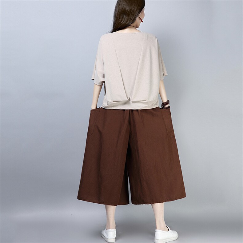 2021年夏季新款韩版休闲套装女洋气减龄两件套装阔腿裤子女图片