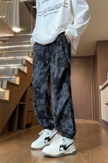 量大优供视频扎染灯芯绒束脚休闲裤男XH83-特p35，男装休闲裤，电商B367