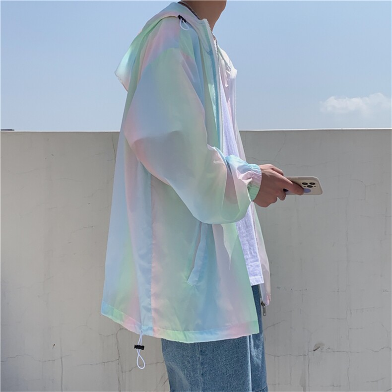 F3050/P38现货七彩防晒衣男夏季防晒服宽松遮阳运动薄款外套夹克,男装防晒衣,电商A141