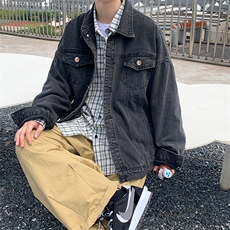 春秋季牛仔外套男港风宽松潮牌工装夹克ins网红痞帅潮流8853-p55，男装夹克，星座1008