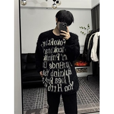 秋冬毛衣男圆领套头休闲潮牌百搭潮流复古青少年针织衫ZY815-p55，男装针织衫/毛衣，星座1008
