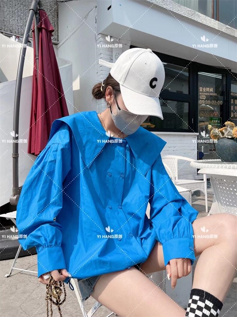 双排扣衬衣可当开衫颜色超赞，其它，一杭