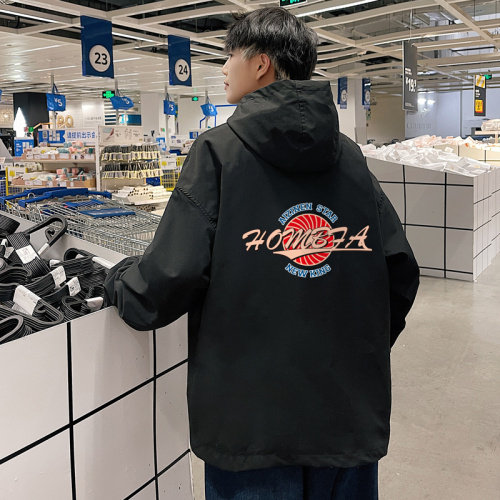 ！春秋新款港风休闲连帽夹克男宽松外套男装DJK262-P45,男装夹克,电商B371