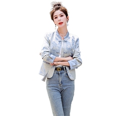新中式g风小香风外套女2025春秋季小个子复古盘扣唐装短款上衣，女装短外套，沁沁公主