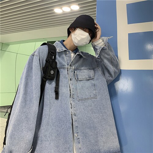 牛仔外套男士春秋夹克韩版潮流宽松帅气新款炸街工装衣JK451-P65，男装夹克，星座1008
