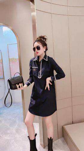 2021春装衬衣连衣裙，女装连衣裙，莫妮菲