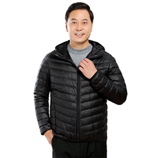 男士中老年90绒轻薄连帽羽绒服外套男款秋冬休闲羽绒轻便外套，男装羽绒服，钱塘723