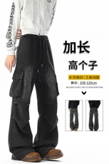迷彩裤子男生190高个子加长工装裤直筒休闲卫裤阔腿运动裤KZ086，男装休闲裤，电商B312