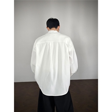 休闲衬衫男生短袖高级感宽松免烫衬衣韩系cleanfit上衣，男装T恤，电商B319