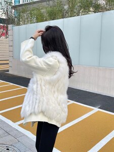 冬季新款两件套皮草羊绒外套图片