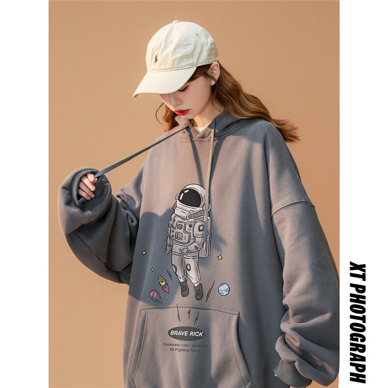 中性2024春季新品简约Uttlenger太空人连帽卫衣W292P35控58,男装卫衣,A247A