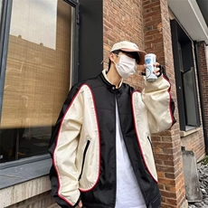 高级感痞帅赛车服美式复古机车外套男飞行员夹克情侣装同款WT51，男装夹克，星座1116A-1（原606A）