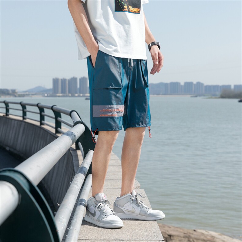 夏季韩版潮流亮面宽松工装短裤五分裤情侣短裤男A305-KX2060-P25,男装休闲裤,电商B306