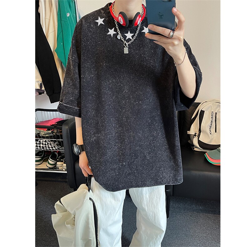 得物直播品质240重磅水洗xz605-dsx208特批30控49,男装T恤,星座605(原A050)