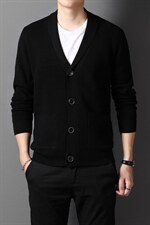 M44007限价388元男士冬季长袖V领纯羊毛针织衫开衫休闲P239图片
