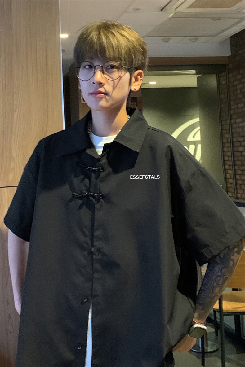 ！2025夏季新款男士风短袖衬衫情侣中式衬衣CS103特P33,男装衬衫,电商B220