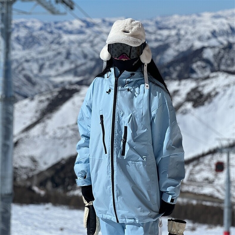 冬新连帽大码冲锋衣男保暖加棉加厚户外滑雪中性风衣外套M42-P165图片