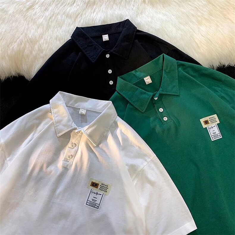 男士t恤短袖POLO衫翻领衣服宽松休闲短袖时尚男纯棉T恤CT17P34图片