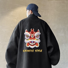 麂皮绒夹克男大码立领褂子外套JK85185-P68加绒款-P78，男装夹克，电商A040