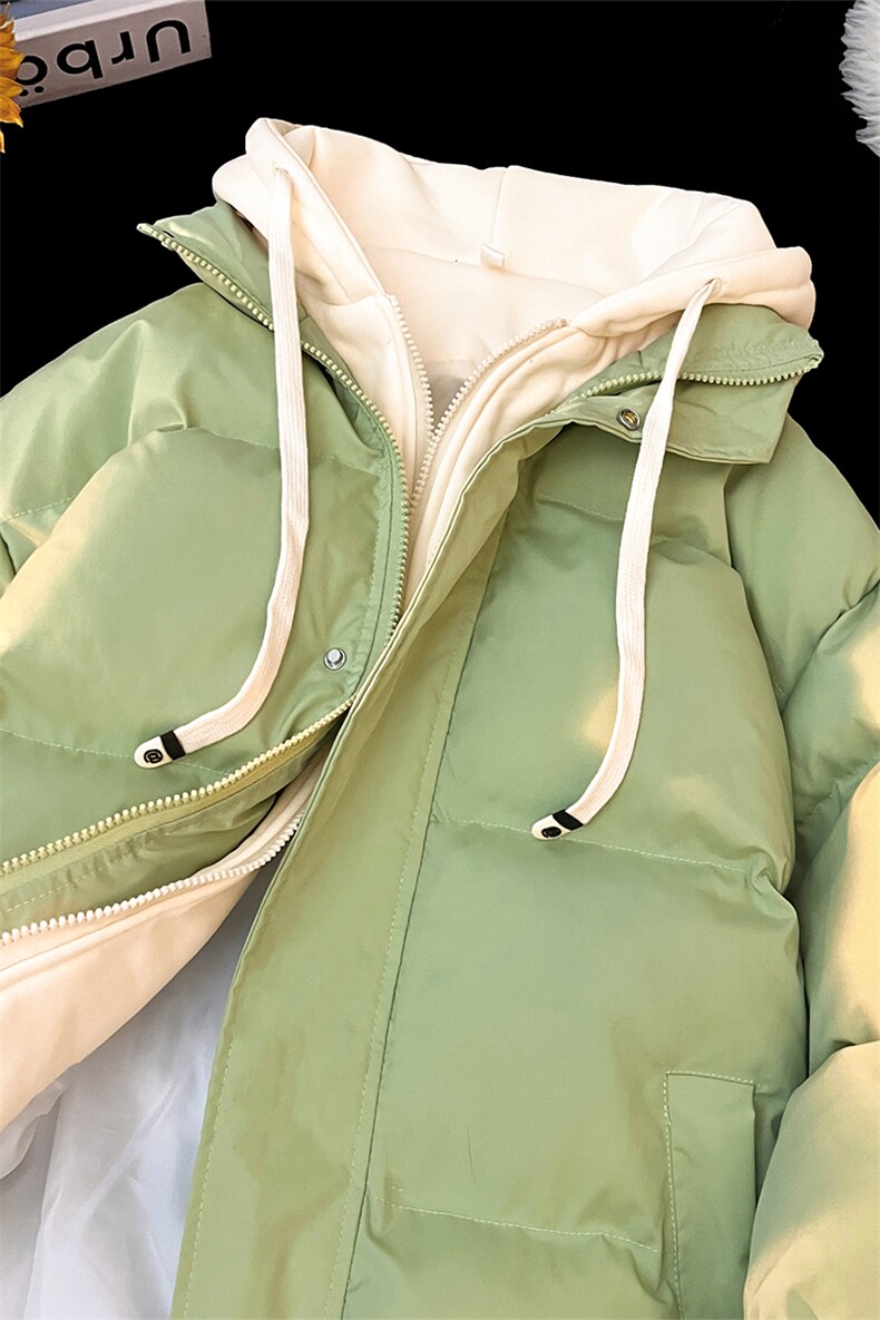 冬季棉服新款D4134-TP75不男女可穿休闲保暖连帽撞色面包服,男装棉衣,电商A102