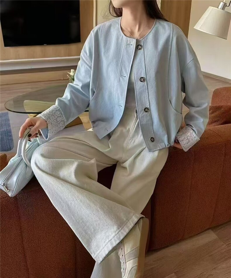 欧洲站设计感立领抽绳收腰棒球服短外套女2025春季新款上衣,女装短外套,泰合衣坊