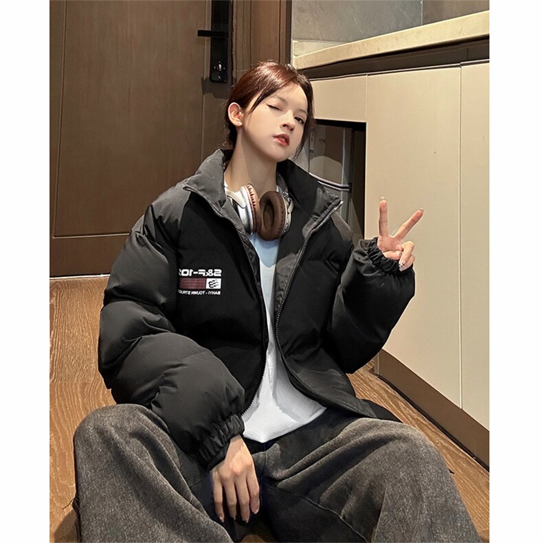 冬季新款美式高街字母棉服oversize保暖上衣男DT2201-TP5098,男装棉衣,电商A102