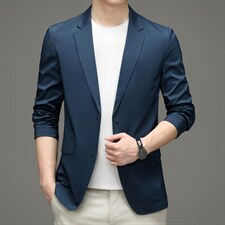 2023秋季新款爸爸西装外套男中老年商务休闲西服MNSAQ2016-P200图片