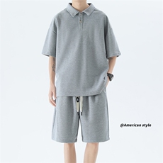 polo衫休闲大码情侣短袖套装T3520上衣26-DK8511裤子21【特价】，男装T恤，电商A007