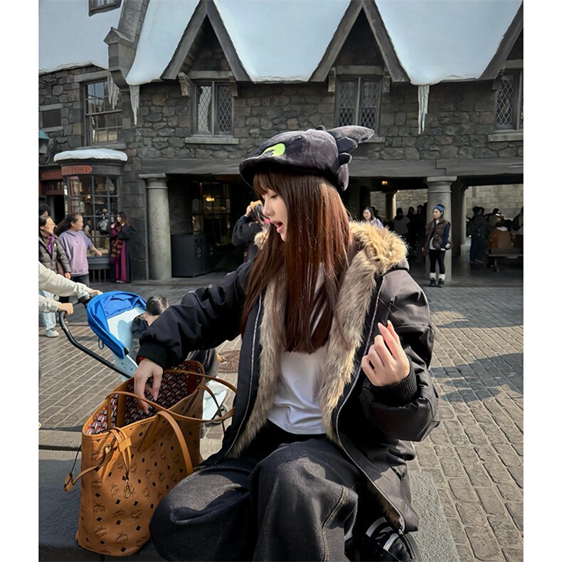 现货高品质美式高街冬季重磅硬挺短款座山雕毛领棉衣男女加厚外套,男装棉衣,电商A486