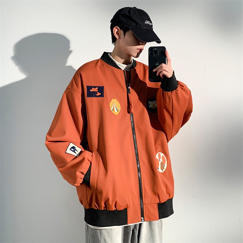 2024春季新款现货棒球领夹克男冲锋衣外套JK7705-P80,男装夹克,星座1204-3