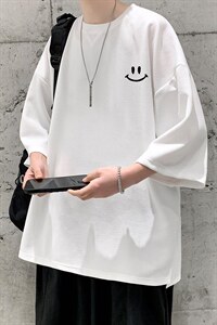 Q11204-P30 春夏季七分袖t恤男大码五分袖男短袖中袖   大皂风图片
