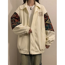 春秋季绣花外套男女同款新款美式夹克XZ102B-1-JK2522P75，男装夹克，星座102B-1