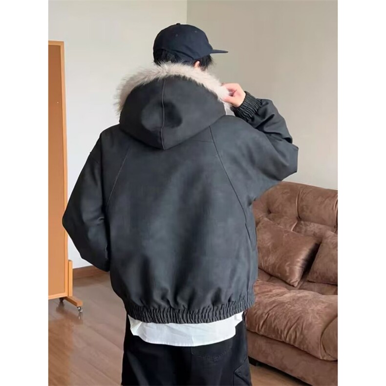 JY439-P105古做旧座山雕加厚棉服男女宽松解构网图,男装棉衣,星座1501-3