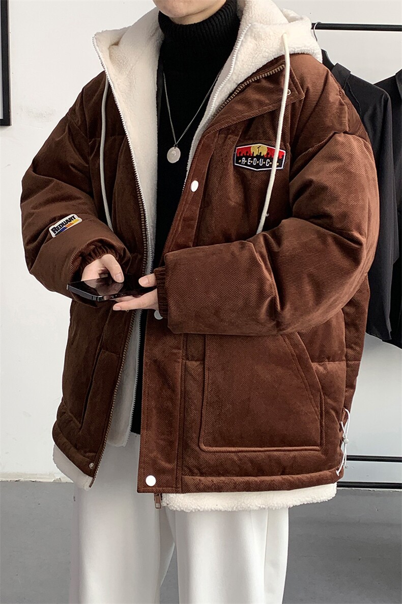 冬季学生潮假两件棉衣外套加绒加厚运动棉服男女8117-P140控价188,男装棉衣,电商A441-1
