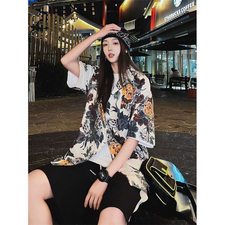 夏季男女同款冰丝衬衣四面衬衫弹短袖潮流,男装衬衫,星座1013