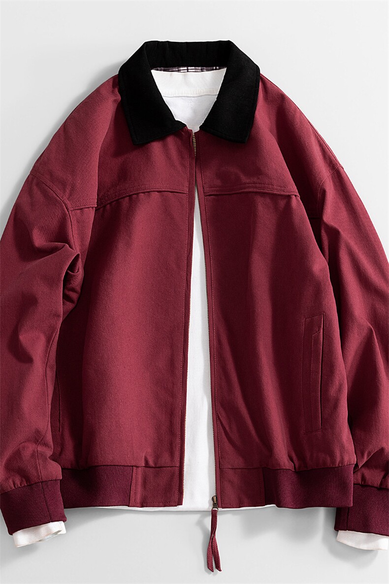 秋季大货拼色衬衫领纯棉宽松夹克男上衣外套DSA157B-J182-P75,男装夹克,电商A157B