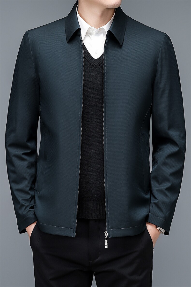 CXY216钱塘2020-2中年男士商务休闲翻领百搭厚款保暖羽绒服P160,男装羽绒服,钱塘207-2
